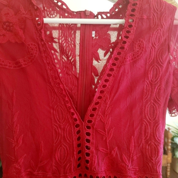 Boho Cottagecore Lacey Crotchet Dress - Picture 3 of 11